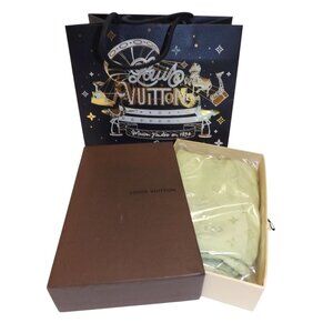 Louis Vuitton Monogram Scarf - Light Green Apple 100% Silk Large Women's 34"